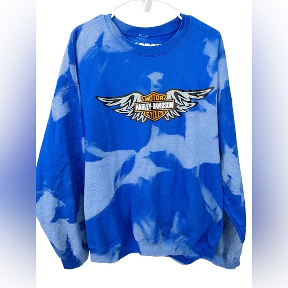 Harley-Davidson Other - Maddox Harley-Davidson Blue Tie-Dye Sweatshirt Pullover Size XL